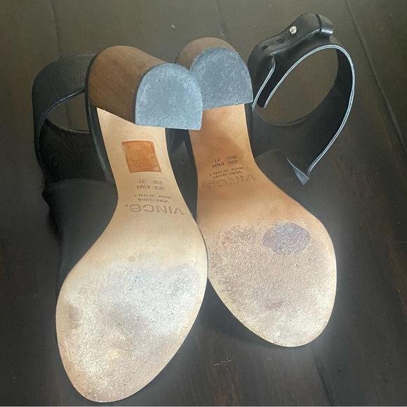 VINCE Addie Leather Open Toe Booties - Picture 10 of 11